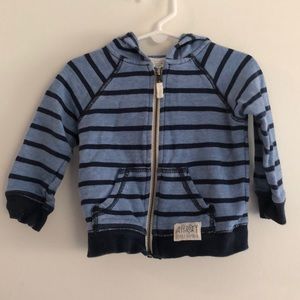 Striped Zip Up Hoodie